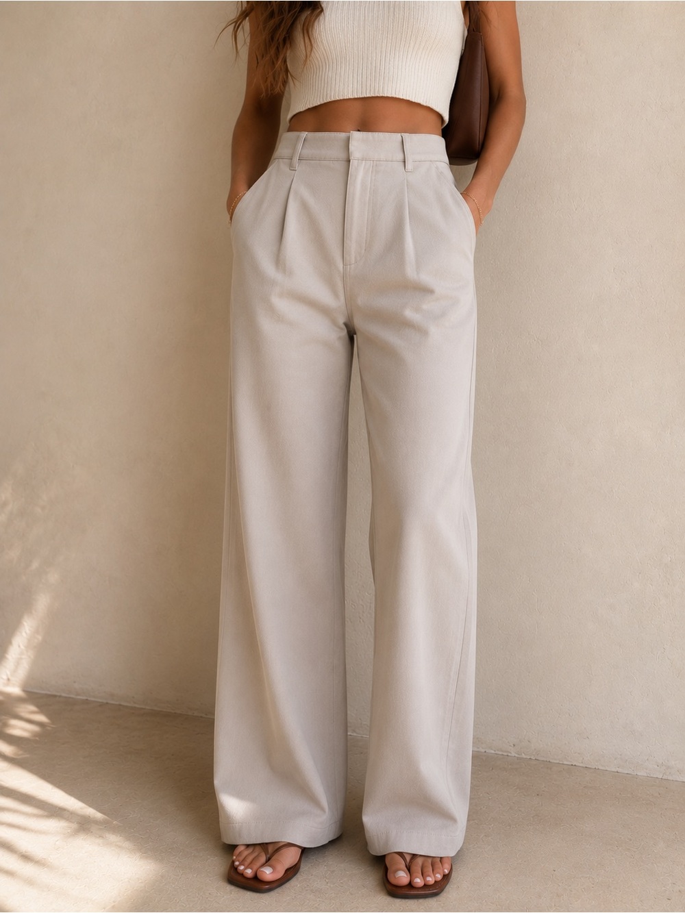 Abercrombie & Fitch Sloane Tailored Wide Leg Pants - Size 26R